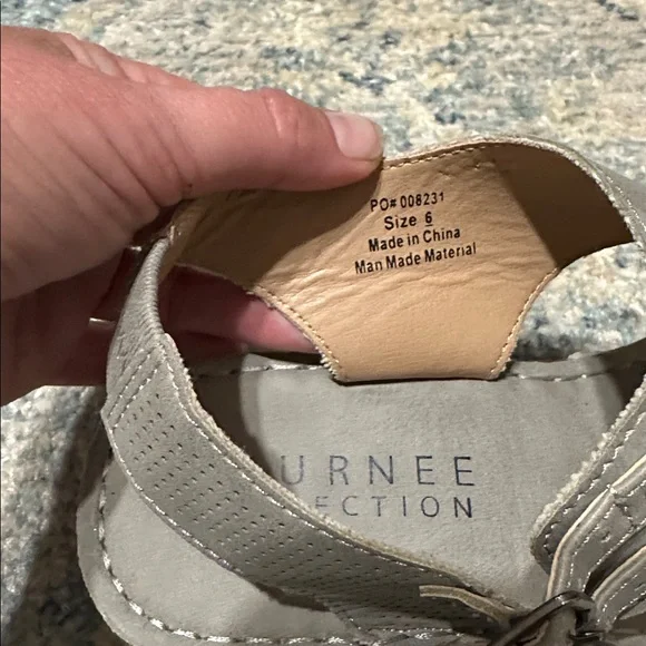 Journee Collection Gray Sandals - Picture 2 of 5